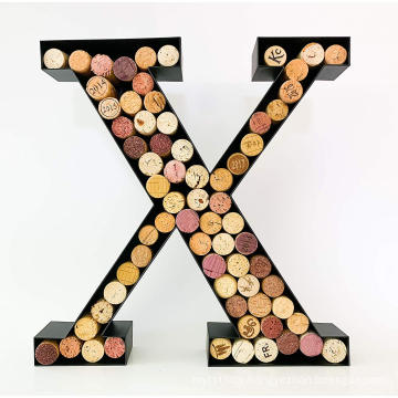 2019 Hot Sales Metal Monogram Decorative Letter Wine Cork Holder